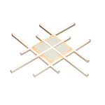 LED-DECKENLEUCHTE 53,5/53,5/4,5 cm   - Silberfarben, Basics, Kunststoff/Metall (53,5/53,5/4,5cm) - Boxxx