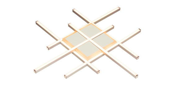 LED-DECKENLEUCHTE 53,5/53,5/4,5 cm - Silberfarben, Basics, Kunststoff/Metall (53,5/53,5/4,5cm) - Boxxx