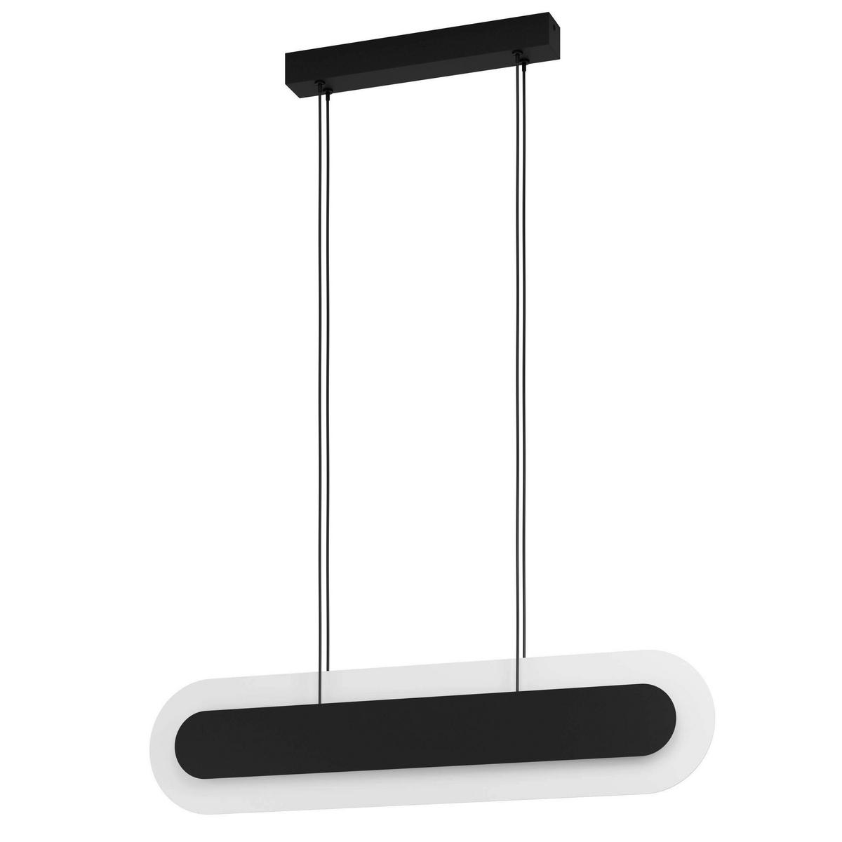 LED-HÄNGELEUCHTE 86/3,5/150 cm    - Weiss/Schwarz, Design, Kunststoff/Metall (86/3,5/150cm) - Eglo