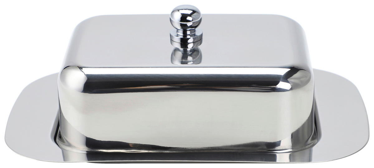 BUTTERDOSE Metall  - Silberfarben, Design, Metall (18,5/12,2/7cm) - Echtwerk
