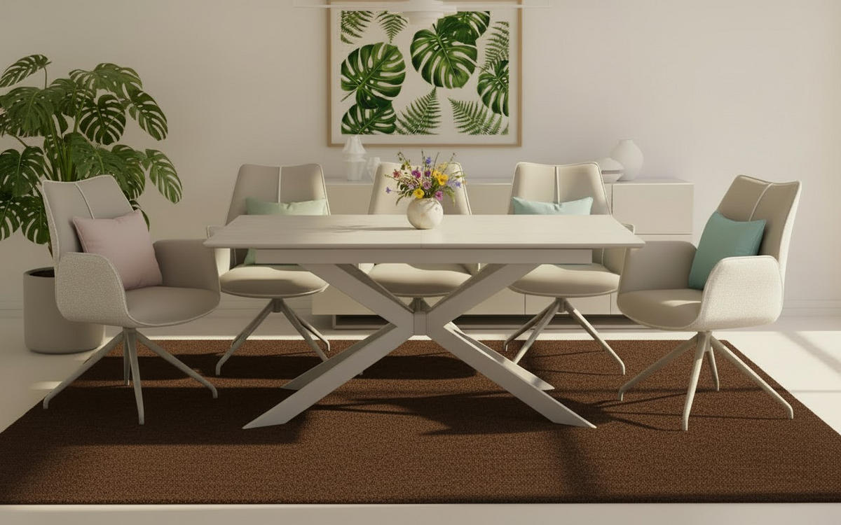 ESSTISCH 160/200/90/76 cm Nachbildung  Metall, Stein, Holzwerkstoff ausziehbar rechteckig Beige  - Taupe/Beige, Basics, Holzwerkstoff/Stein (160/200/90/76cm) - Livetastic