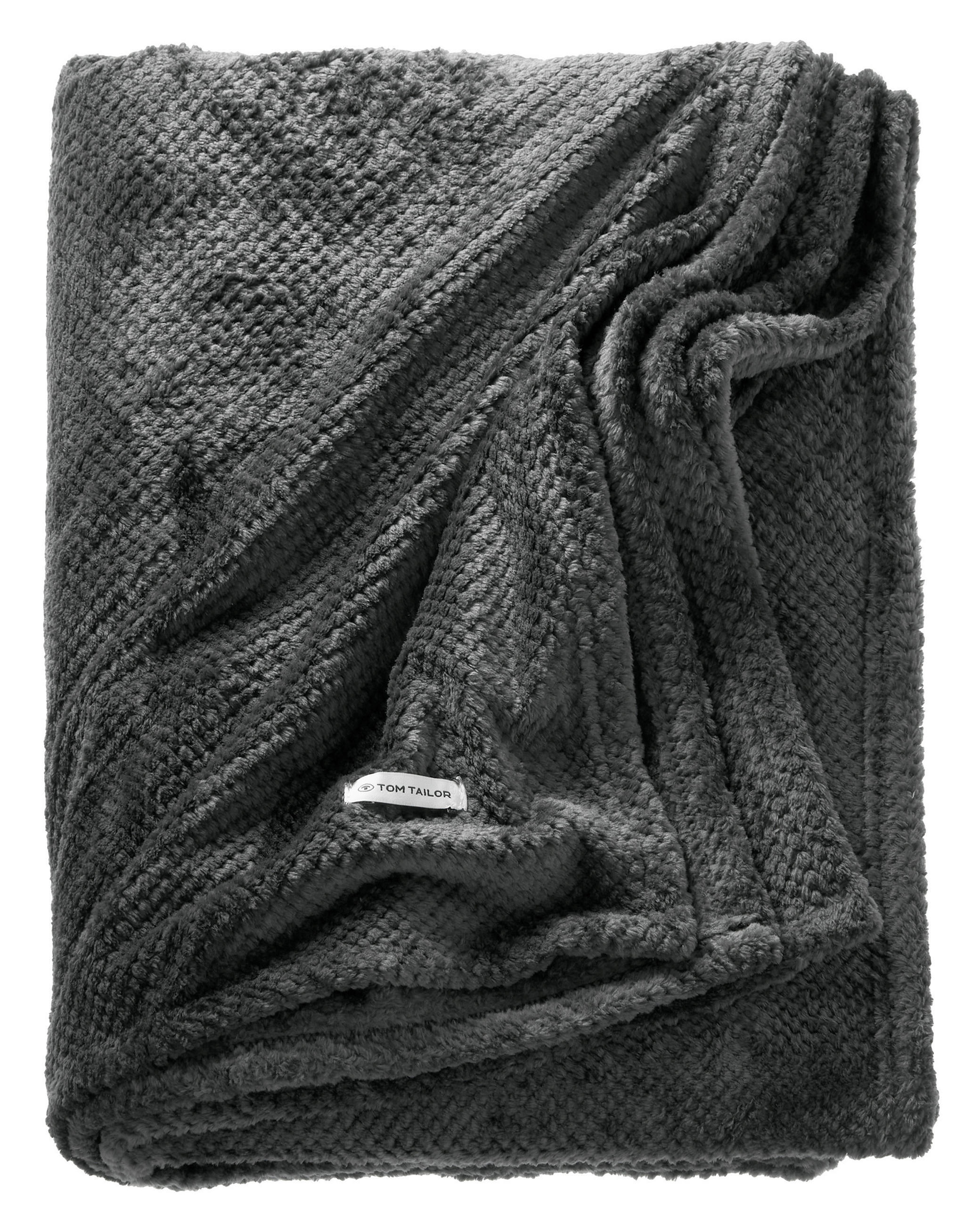 DEKA 220/240 cm T-STRUCTURE - siva/antracit, Basics, tekstil (220/240cm) - Tom Tailor