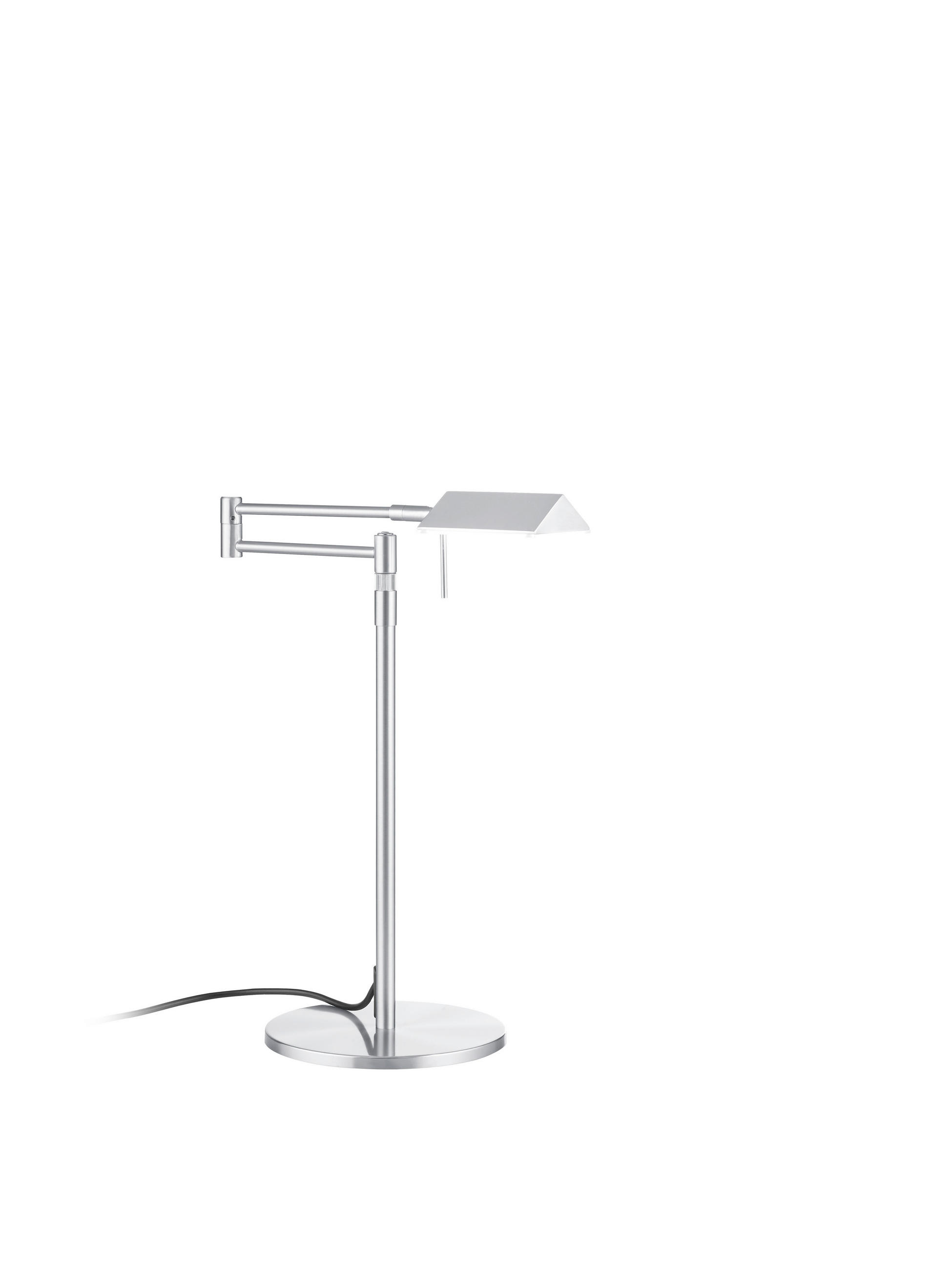 LED-TISCHLEUCHTE Johann 46/64 cm   - Nickelfarben, KONVENTIONELL, Metall (46/64cm) - elements by BANKAMP