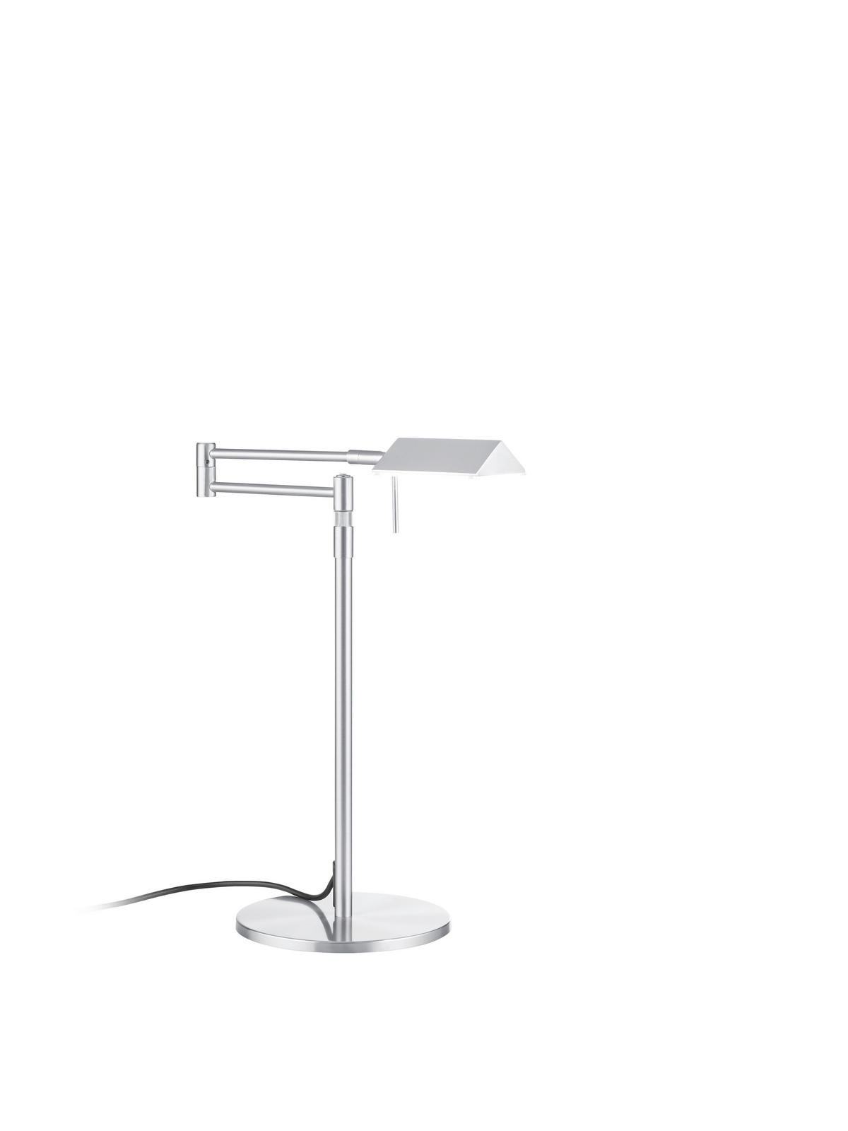 LED-TISCHLEUCHTE Johann 46/64 cm   - Nickelfarben, KONVENTIONELL, Metall (46/64cm) - elements by BANKAMP