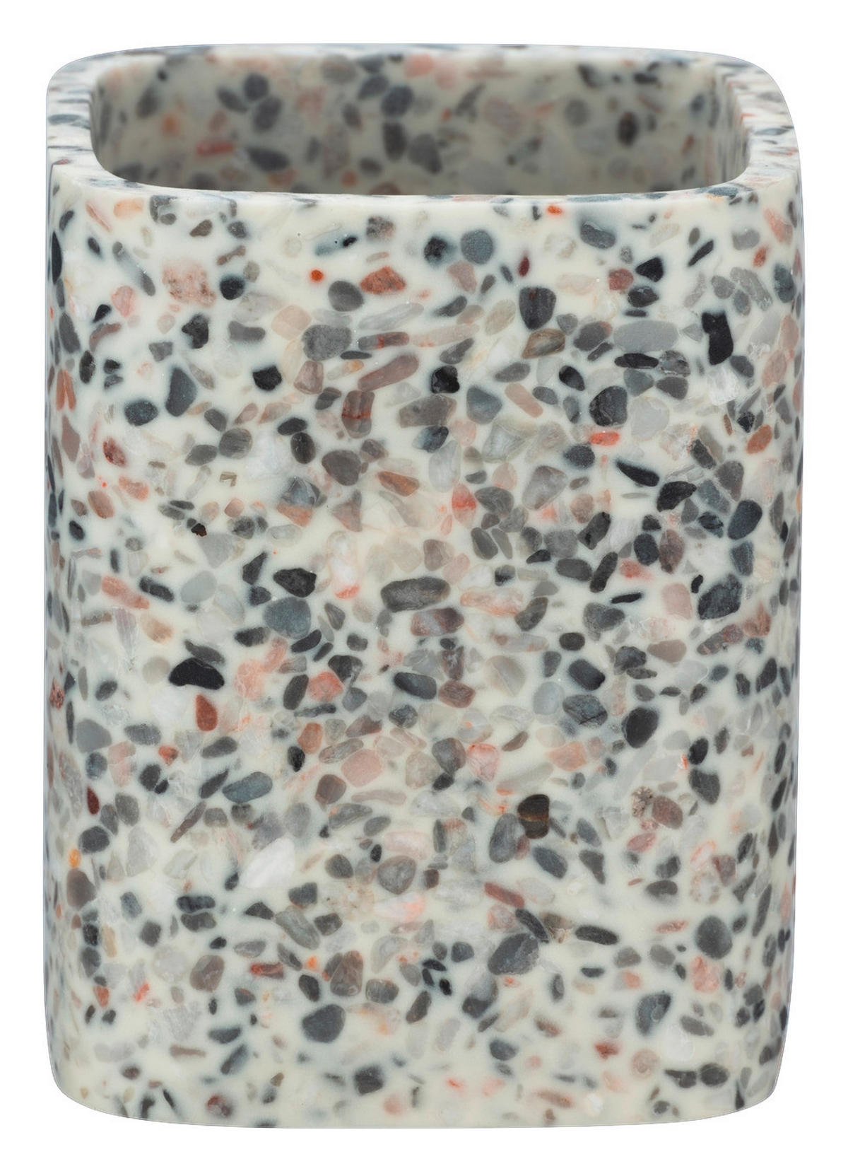 ZAHNPUTZBECHER  - Beige/Weiß, Basics, Kunststoff (1/1cm) - Wenko