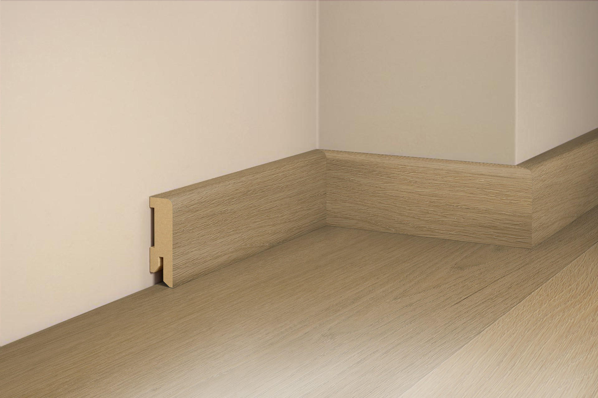 SOCKELLEISTE, Eiche Suma Eichefarben  - Eichefarben, Basics, Holzwerkstoff (240/5/1,6cm) - Tilo