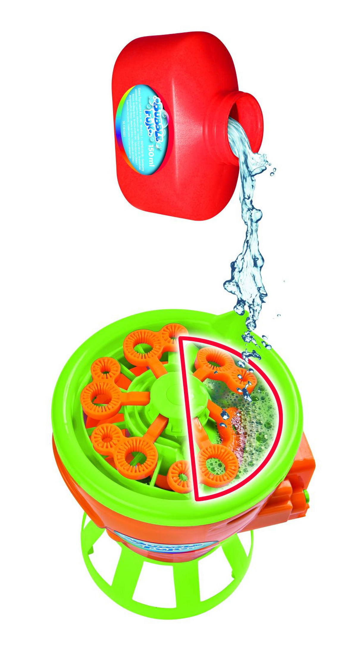 Seifenblasenmaschine Bubble Fun 15,5/13 cm Multicolor  - Multicolor, Basics, Kunststoff (15,5/13cm) - Simba