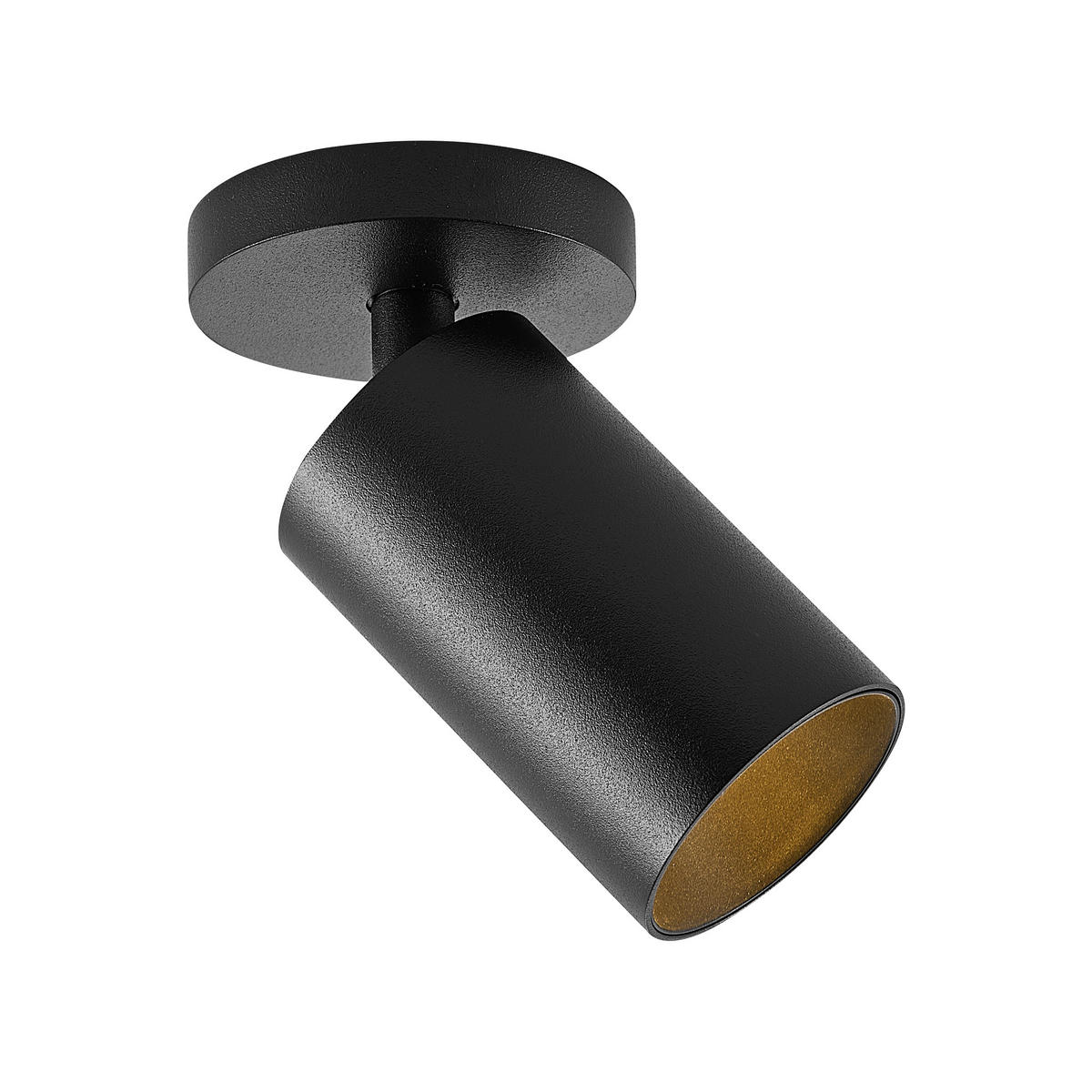 DECKENSTRAHLER - Schwarz, Design, Metall (6/6/12,5cm)
