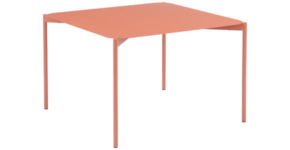 COUCHTISCH 60/60/40 cm quadratisch Terracotta  - Terracotta, Design, Metall (60/60/40cm) - Carryhome