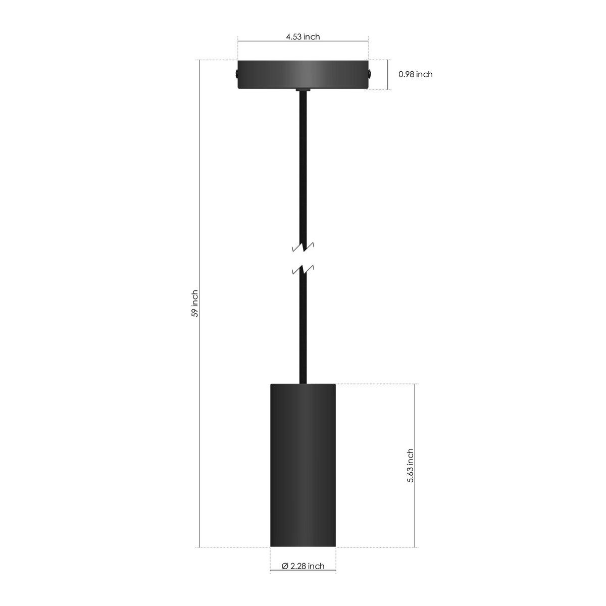 SCHNURPENDEL 11,5/5,78/25 cm    - Schwarz, Basics, Metall (11,5/5,78/25cm) - Philips HUE