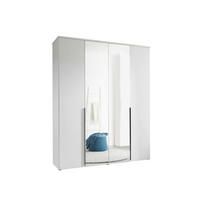 ŠATNÍ SKŘÍŇ S OTOČNÝMI DVEŘMI, bílá, 180/225/52 cm - bílá/černá, Moderní, kompozitní dřevo/plast (180/225/52cm) - Carryhome