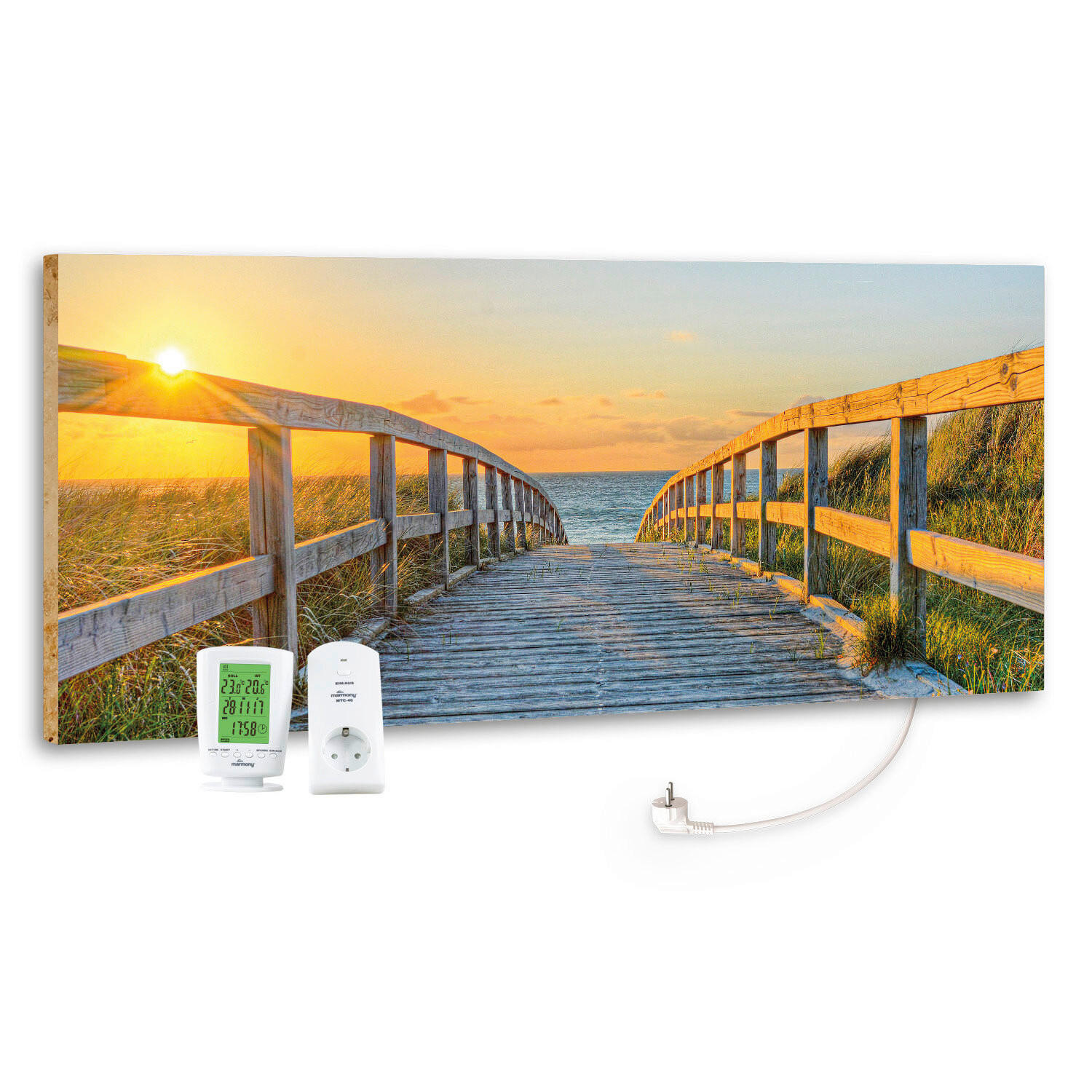 INFRAROT-HEIZPANEEL 40/100/2 cm 800 W Brücke  - MODERN, Stein (40/100/2cm) - marmony