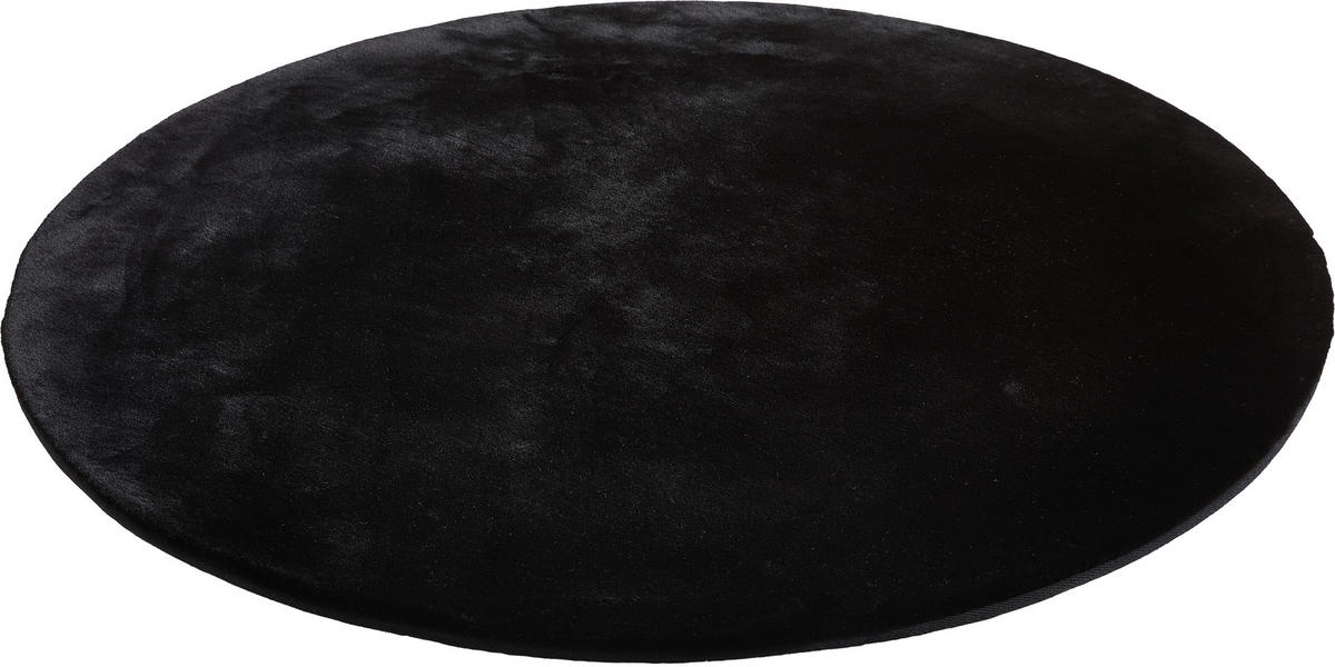 HOCHFLORTEPPICH 80 cm LIMA Schwarz  - Schwarz, Design, Textil (80cm) - Novel