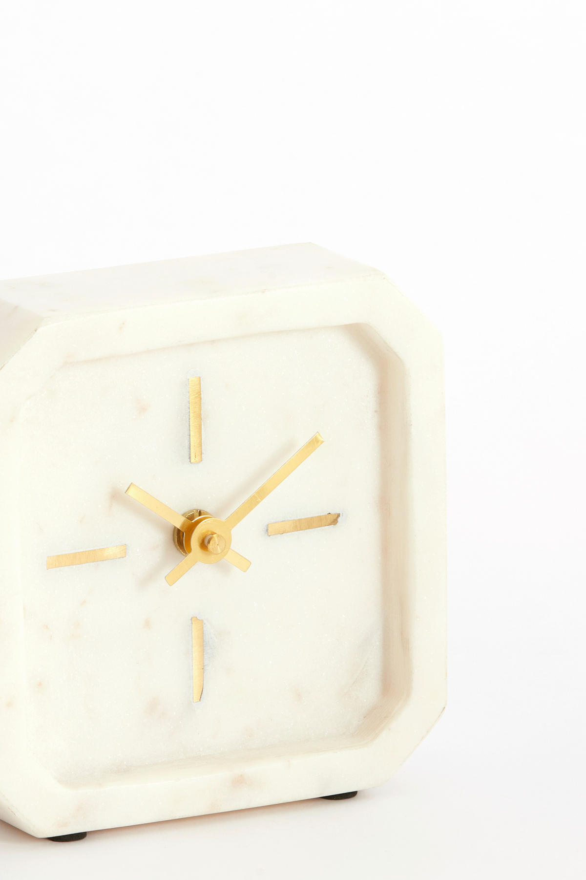 TISCHUHR PABLIA Weiß  - Weiß, Basics, Stein (13/4/13cm) - Light & Living