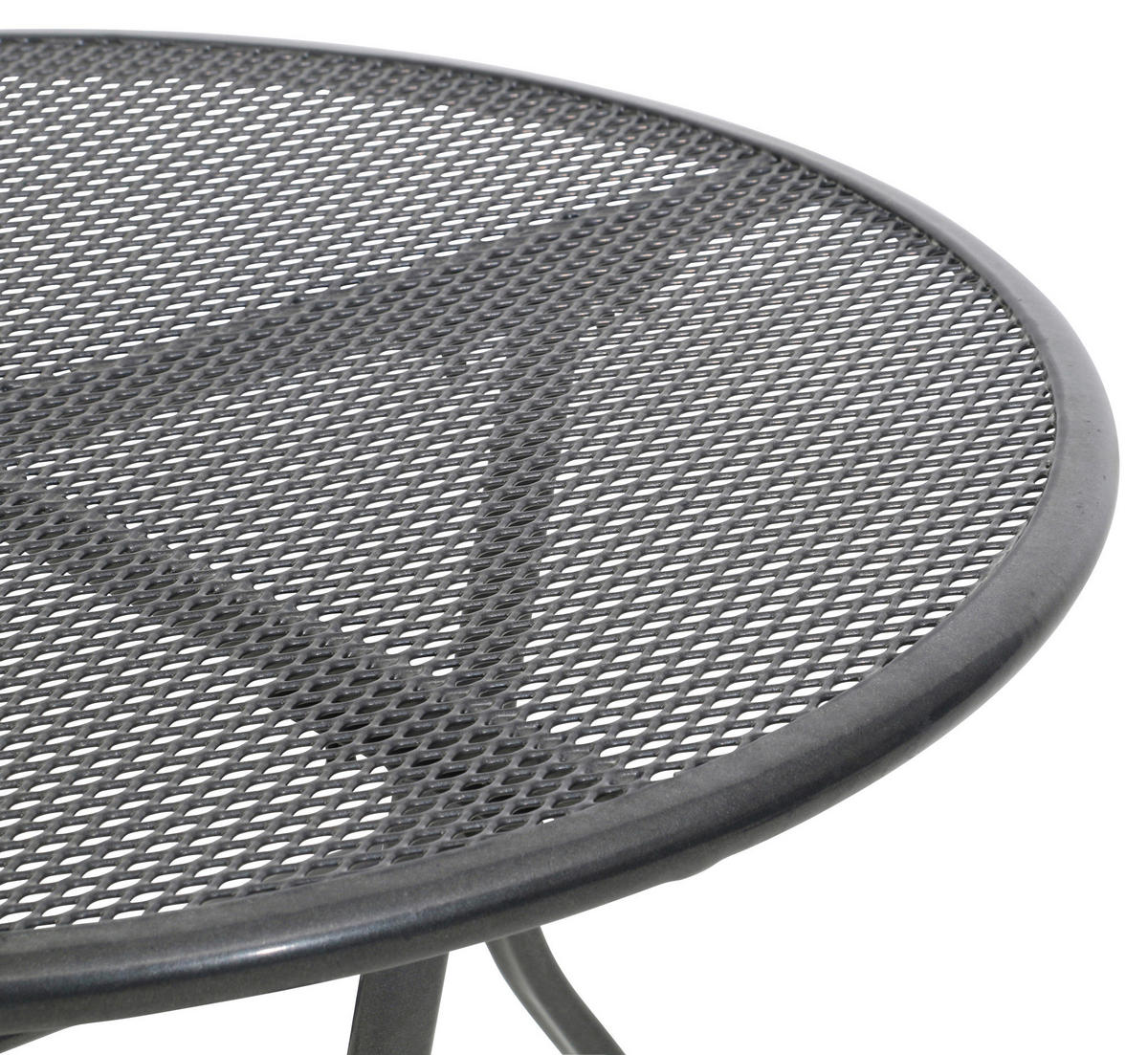 GARTENTISCH 80/80/74 cm Metall rund  - Grau, Basics, Metall (80/80/74cm) - Gardenson