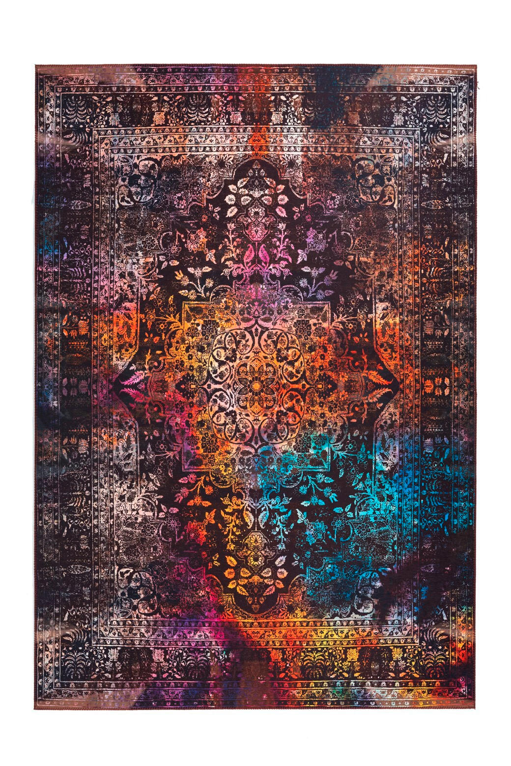 FLACHWEBETEPPICH 80/150 cm Galaxy 425 Multi / Braun Multicolor, Braun  - Multicolor/Braun, Basics, Textil (80/150cm) - Novel