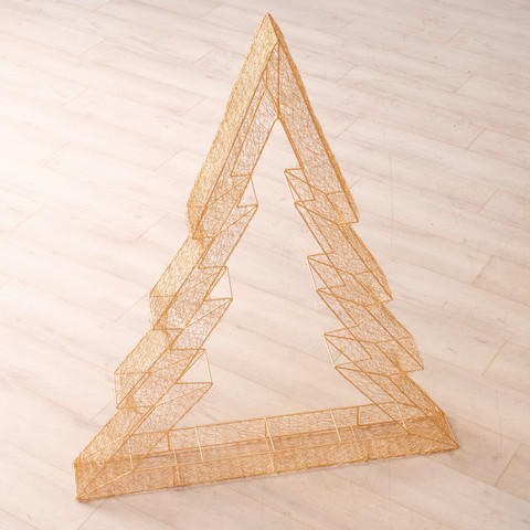 DEKOWEIHNACHTSBAUM  - Goldfarben, Basics, Metall (131cm) - Boltze Home