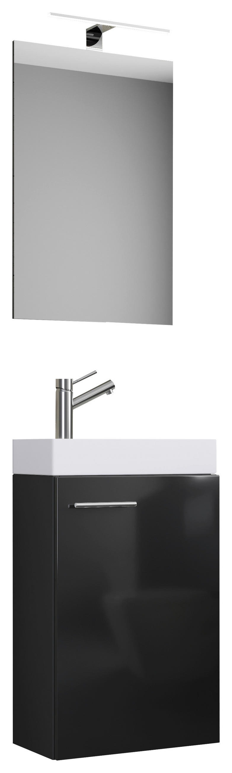 GÄSTEBAD 40 cm - Schwarz/Weiß, MODERN, Keramik (40cm) - MID.YOU