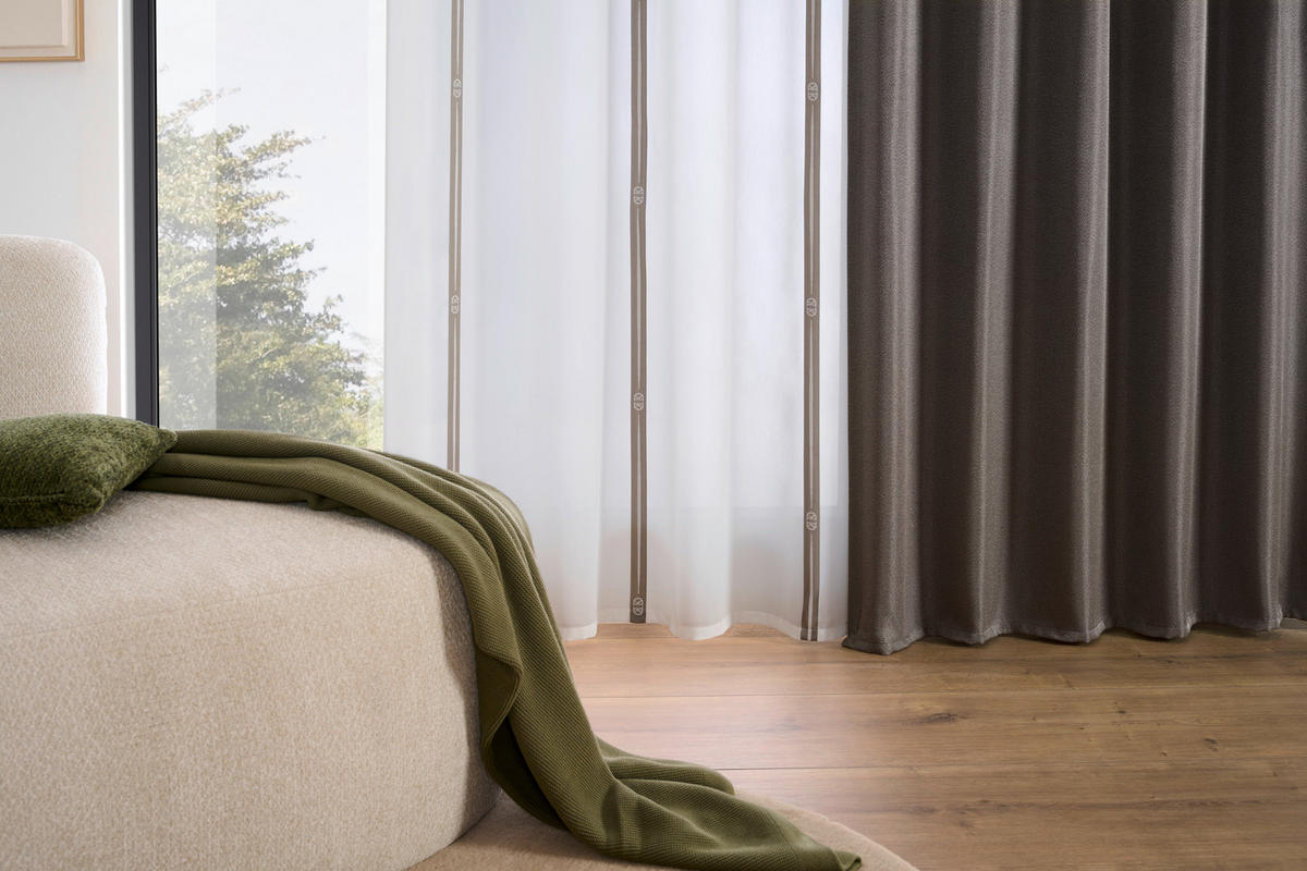 KÉSZFÜGGÖNY blackout (fényzáró)  - taupe, Konventionell, textil (140/260cm) - Dieter Knoll