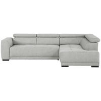 ECKSOFA Ottomane rechts, Eckteil  Grau Struktur  - Schwarz/Grau, Design, Kunststoff/Textil (284/205cm) - Xora