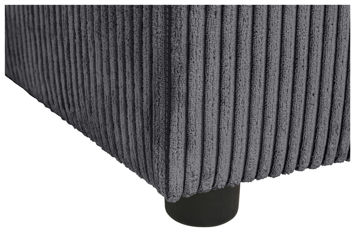 WOHNLANDSCHAFT in Cord Anthrazit  - Anthrazit/Schwarz, Konventionell, Kunststoff/Textil (126/293/155cm) - Ti'me