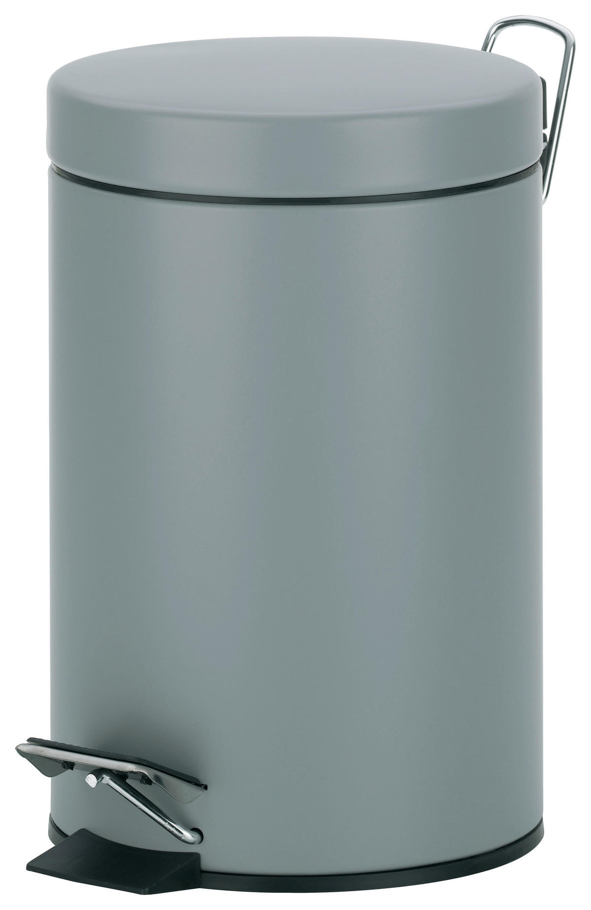 KOSMETIKEIMER 3 l  Metall  - Hellgrau/Schwarz, Basics, Kunststoff/Metall (17/26cm) - Kela
