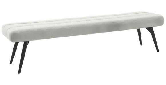 SITZBANK in Textil Weiß  - Schwarz/Weiß, Design, Textil/Metall (200/48/47cm) - Dieter Knoll