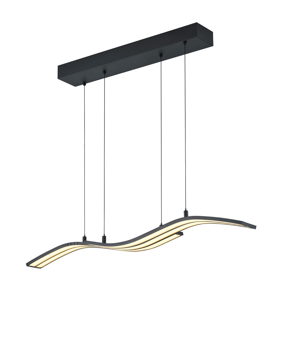 LED-HÄNGELEUCHTE Spider   - Schwarz, Design, Metall (130/60-170/13.8cm) - Trio Leuchten