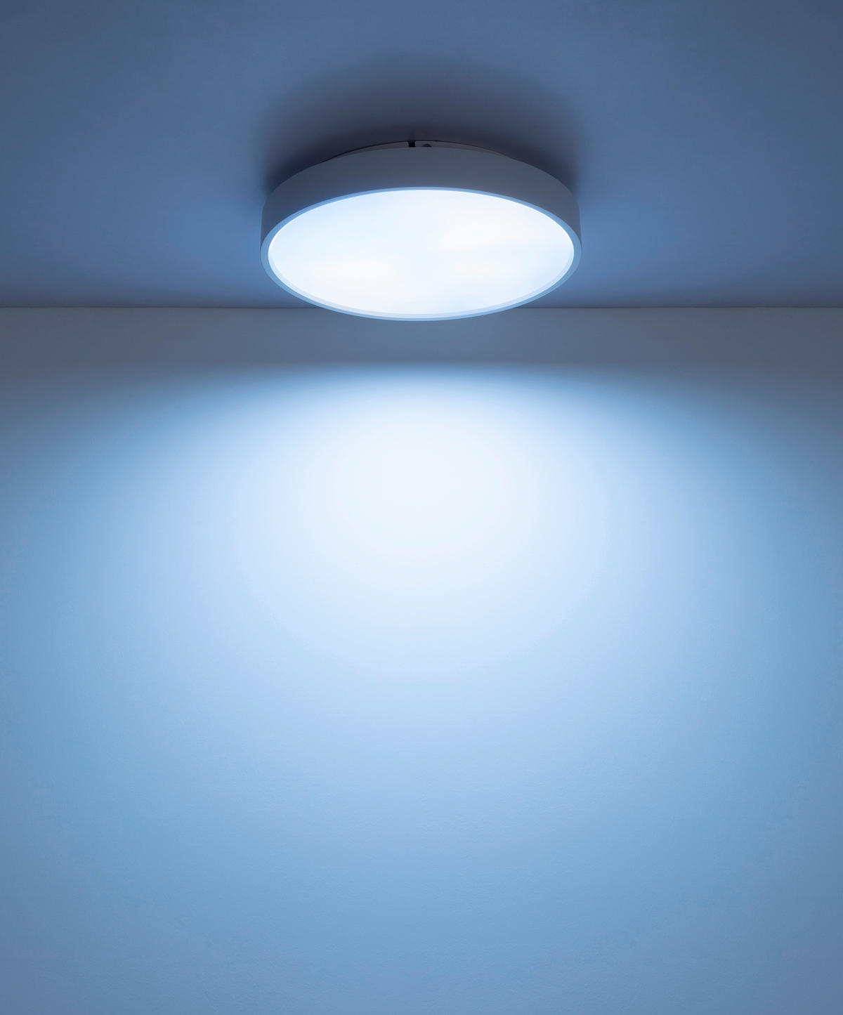 LED-DECKENLEUCHTE Jess 39/7,7 cm  - Opal/Weiß, Design, Kunststoff/Metall (39/7,7cm) - Globo