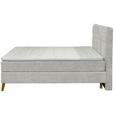 BOXSPRINGBETT 180/200 cm  in Hellgrau  - Eichefarben/Hellgrau, KONVENTIONELL, Holz/Textil (180/200cm) - Carryhome