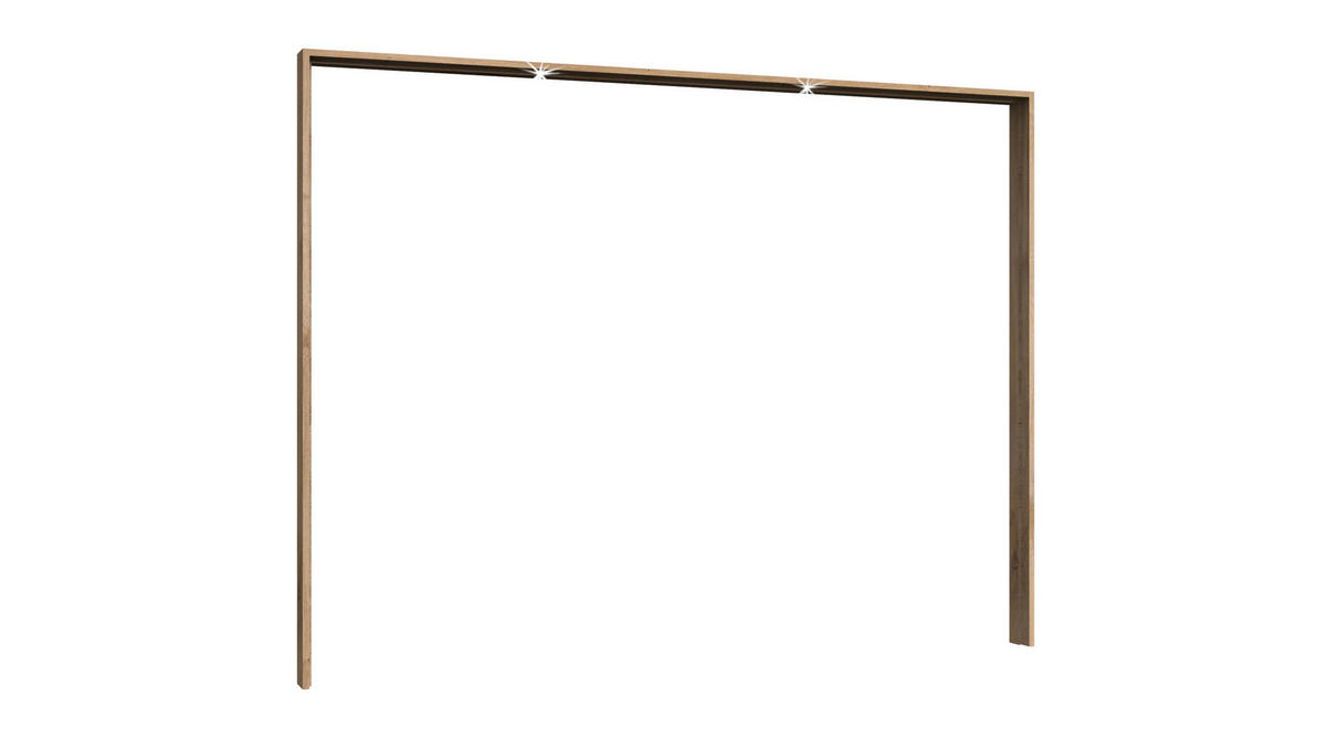 DÍSZKERET - tölgyfa színű, Design, faalapú anyag (228/213/12cm) - Carryhome