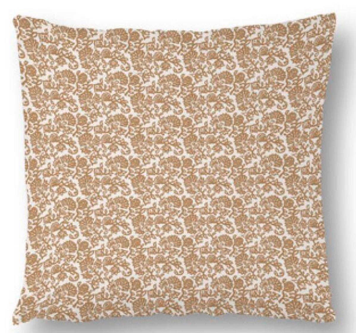 ZIERKISSEN  45/45 cm   - Sandfarben/Weiss, Basics, Textil (45/45cm)