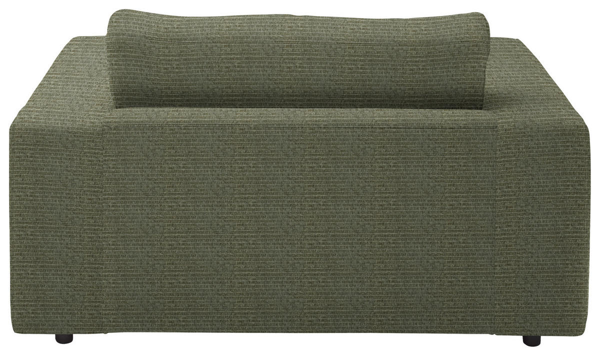 XXL-SESSEL in Chenille Grün  - Schwarz/Grün, Design, Kunststoff/Textil (150/86/170cm) - Lomoco