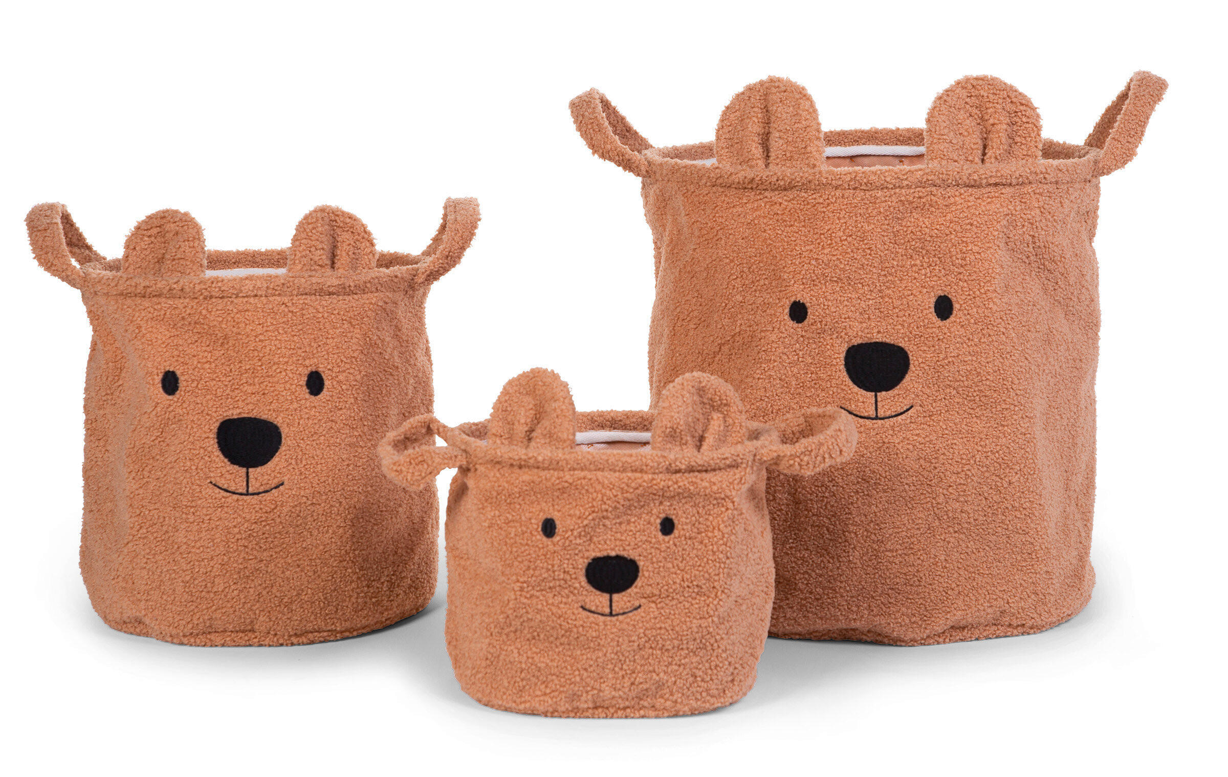 AUFBEWAHRUNGSBOXEN-SET     - Braun, Basics, Textil (40/40/40cm) - Childhome