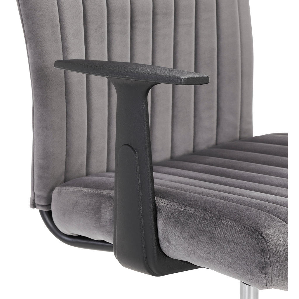 Thumbnail - Carryhome Drehstuhl, Grau, Schwarz, Metall, Kunststoff, Textil, Sternfuß, 50x93-101x62 cm, Arbeitszimmer, Bürostühle, Dr...