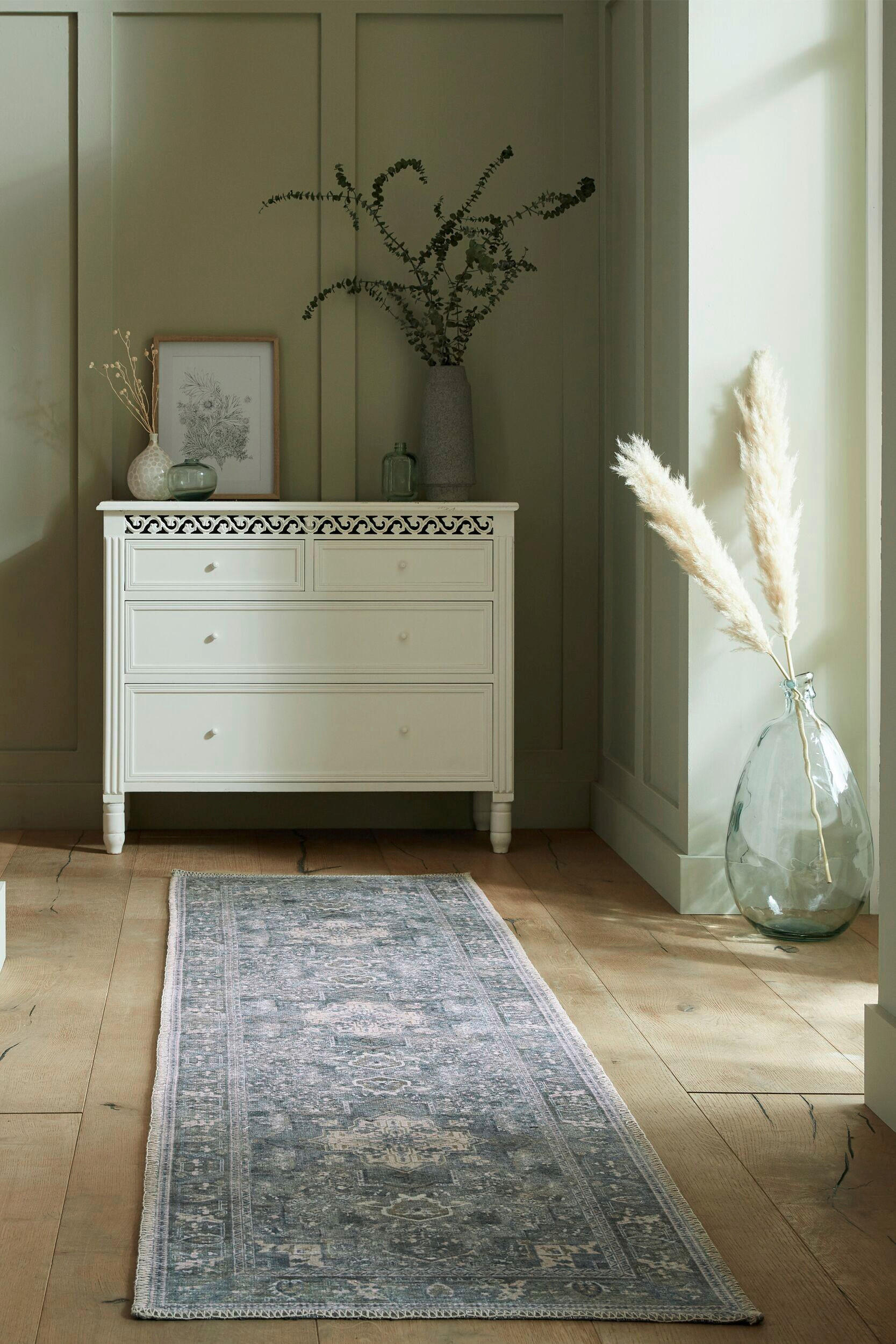 FLACHWEBETEPPICH 60/230 cm Hebden Washable Grün  - Grün, Basics, Textil (60/230cm) - Xora