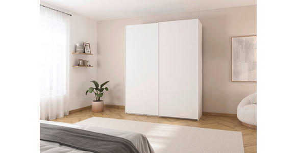 SCHWEBETÜRENSCHRANK 162/223/68 cm 2-türig Weiß - Weiß, KONVENTIONELL, Holzwerkstoff/Metall (162/223/68cm) - Novel