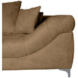 ECKSOFA Rostfarben Chenille Zierkissen, Rückenkissen, Rücken echt  - Chromfarben/Rostfarben, KONVENTIONELL, Textil/Metall (227/329cm) - Carryhome
