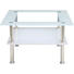 KONFERENČNÍ STOLEK - bílá/barvy dubu, Design, kov/kompozitní dřevo (70/70/42cm) - Carryhome KONFERENČNÍ STOLEK - bílá/barvy dubu, Design, kov/kompozitní dřevo (70/70/42cm) - Carryhome