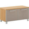 GARDEROBENBANK Santina  in 84/45/37 cm  - Taupe/Chromfarben, Design, Glas/Holz (84/45/37cm)