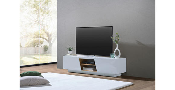 LOWBOARD  in 160/41/40 cm  - Eichefarben/Weiß, Design, Holzwerkstoff (160/41/40cm) - Carryhome