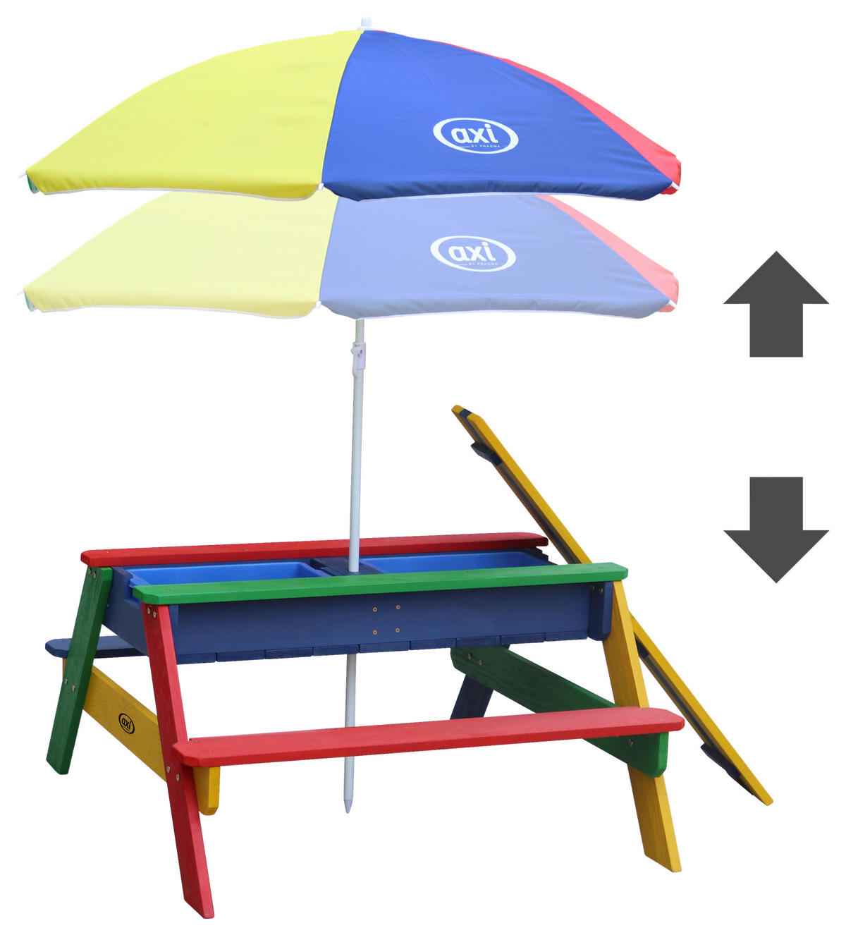 SAND- OCH VATTENBORD - blå/multicolor, Klassisk, trä/plast (97,7/48,7/95cm)