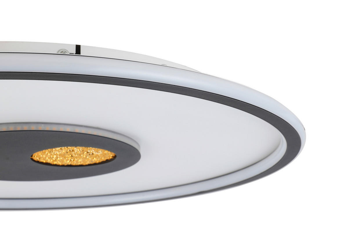 PLAFONIERĂ CU LED - alb/auriu, Design, plastic/metal (60cm) - Dieter Knoll
