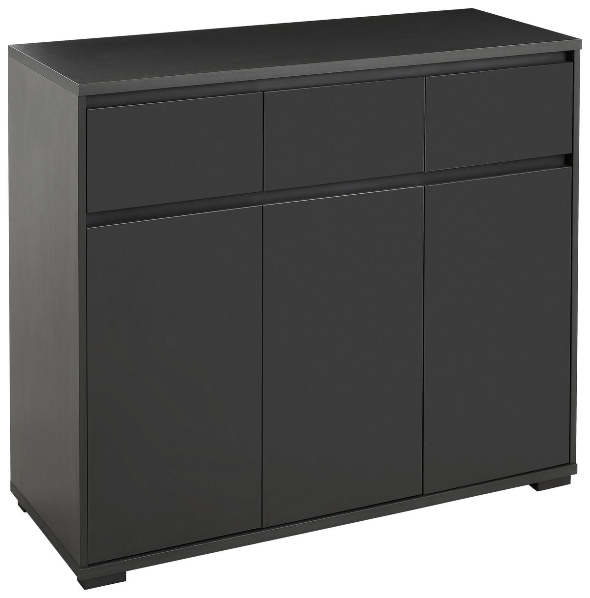 KOMODA  120/103/48 cm  antracit  - antracit, Dizajnerski, pločasti materijal/plastika (120/103/48cm) - Carryhome