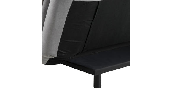 SCHLAFSOFA in Textil Hellgrau  - Hellgrau/Schwarz, Design, Textil/Metall (196/91/98cm) - Carryhome