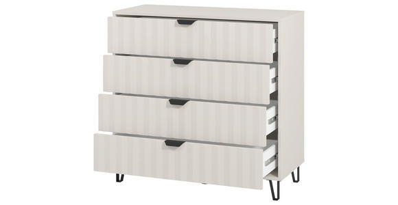 KOMMODE in 93/90/40 cm - Kaschmir/Schwarz, Basics, Holzwerkstoff/Metall (93/90/40cm) - Carryhome
