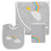 FROTTIERSET REGENBOGEN Grau  - Grau, Basics, Textil