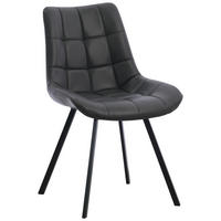 STUHL   Mikrofaser  Grau, Schwarz  - Schwarz/Grau, MODERN, Textil/Metall (54/86/62cm) - MID.YOU