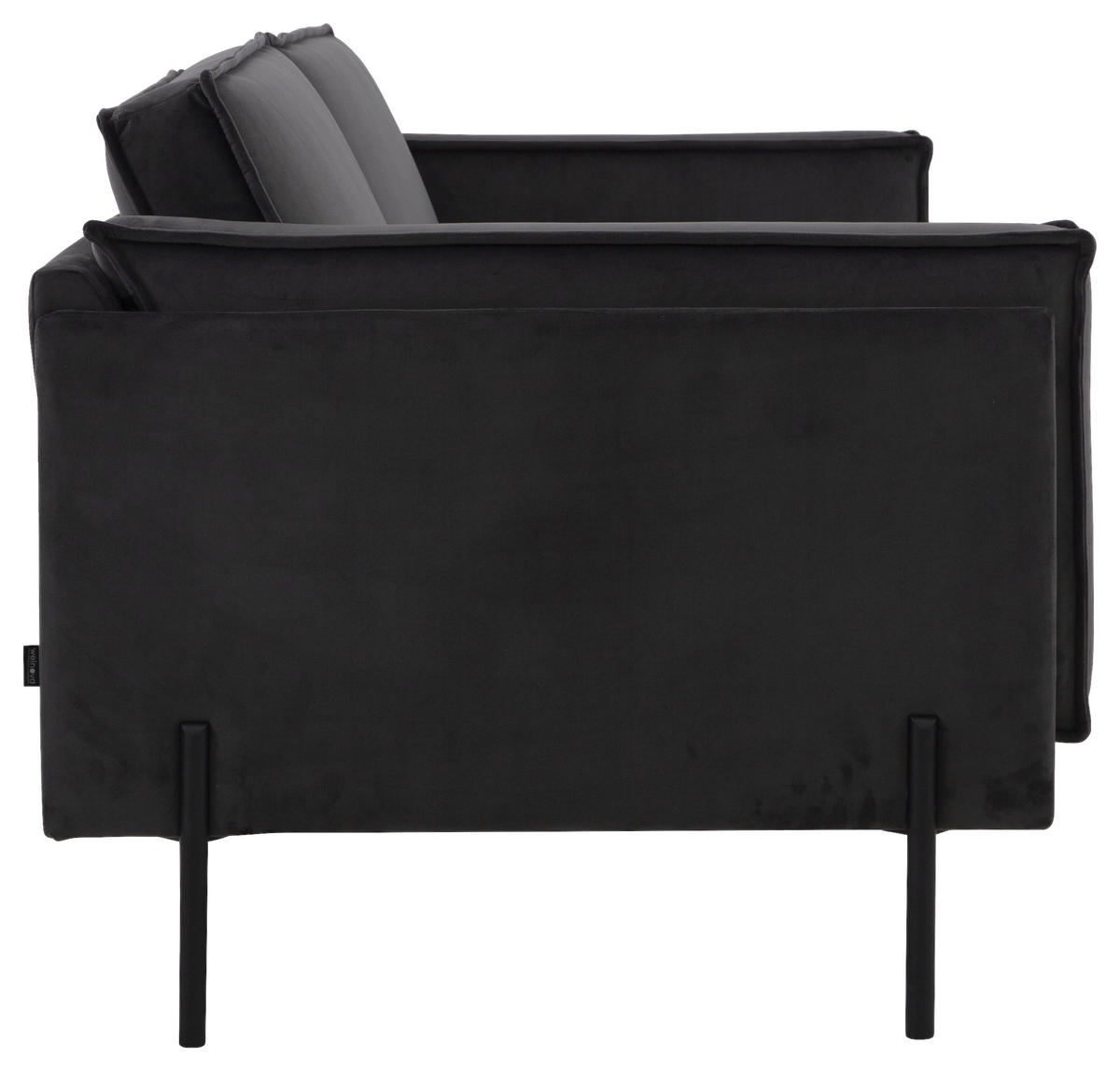 SOFFA i mörkgrå  - mörkgrå/svart, Design, metall/trä (220/79/91cm) - Welnova