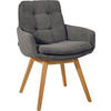 ARMLEHNSTUHL  in Cord  - Eichefarben/Anthrazit, Design, Holz/Textil (63/90/69cm) - Johann Jakob